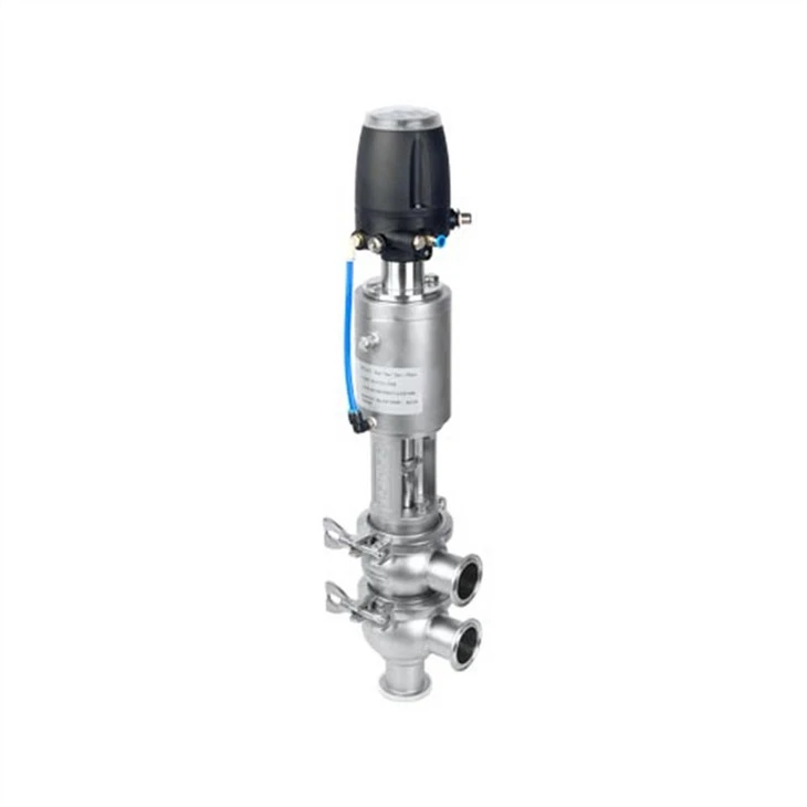 Pneumatic Double Seat Bottom Valve With Control Head
